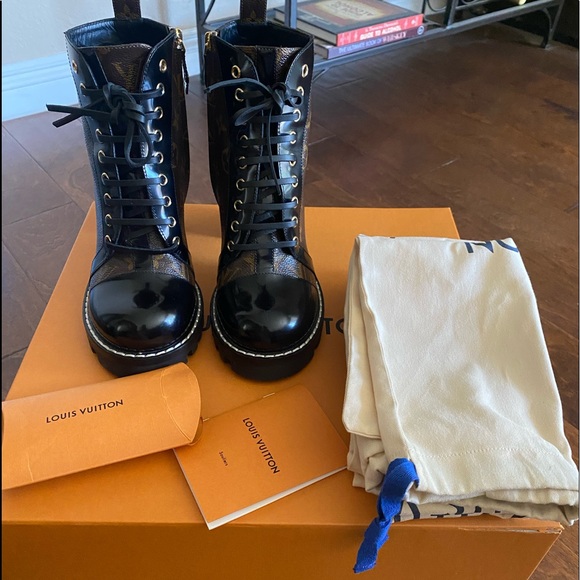 Louis Vuitton Combat & Moto Boots for Women - Poshmark